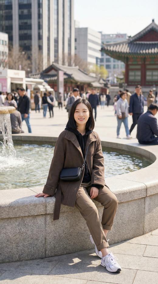 LIN HN 加扣立领系带双面手工大衣 商品图5