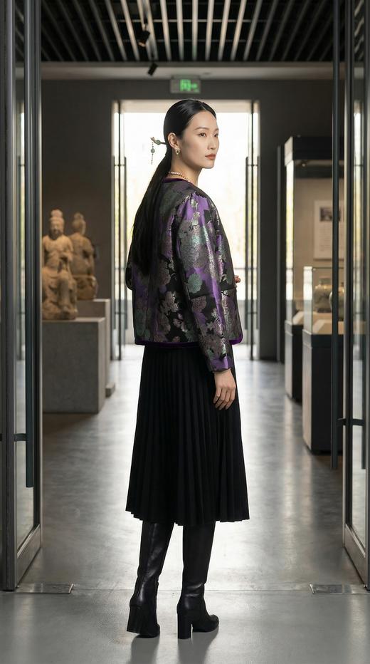 DS HN 贴包圆领中式夹棉外套 商品图5