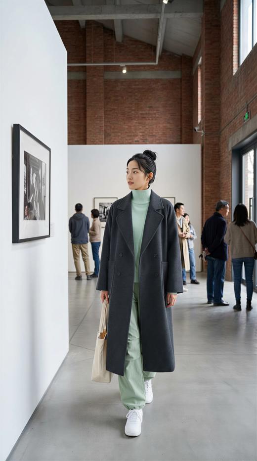 西服领简约版型双面手工大衣 商品图2