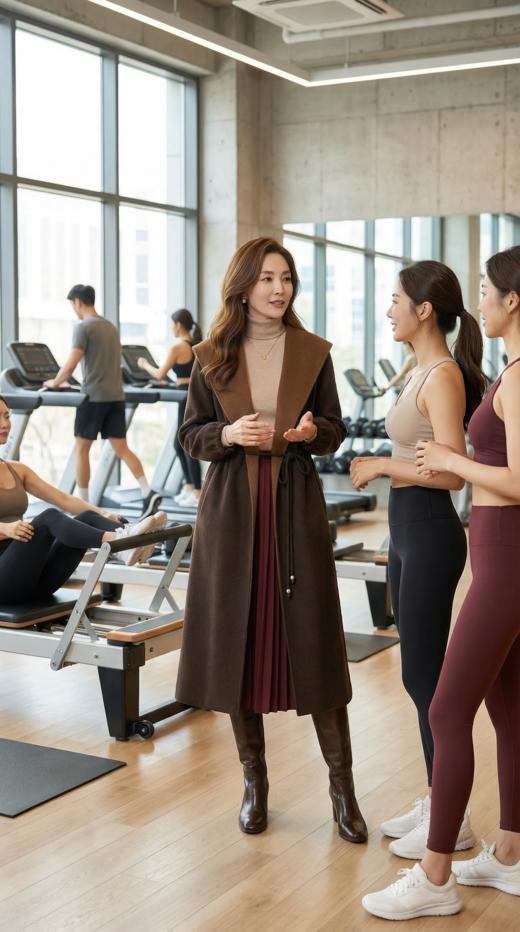 MM大帽腰抽绳装饰双色双面手工长款大衣 商品图3