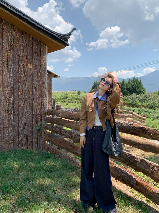 <曾小咸推荐>2.17现货秒杀 ！微信超特价！复古麂皮夹克外套 日常229.99 立减110 秒杀119.99！！ 商品图10