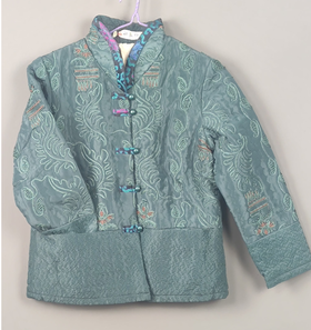 【特价清仓】妈妈加厚加绒唐装棉袄中老年冬季保暖优雅0130006兰