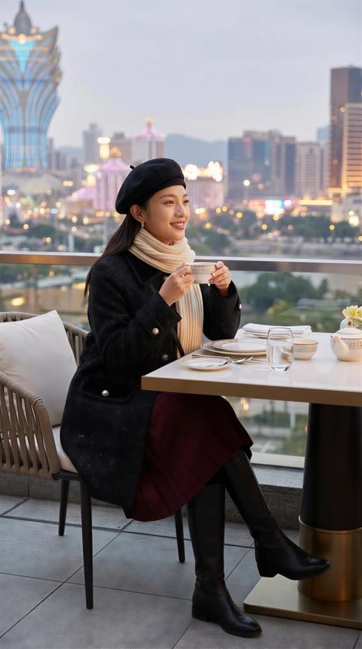 HN百搭通勤撞色贴袋设计宽松风衣 商品图6