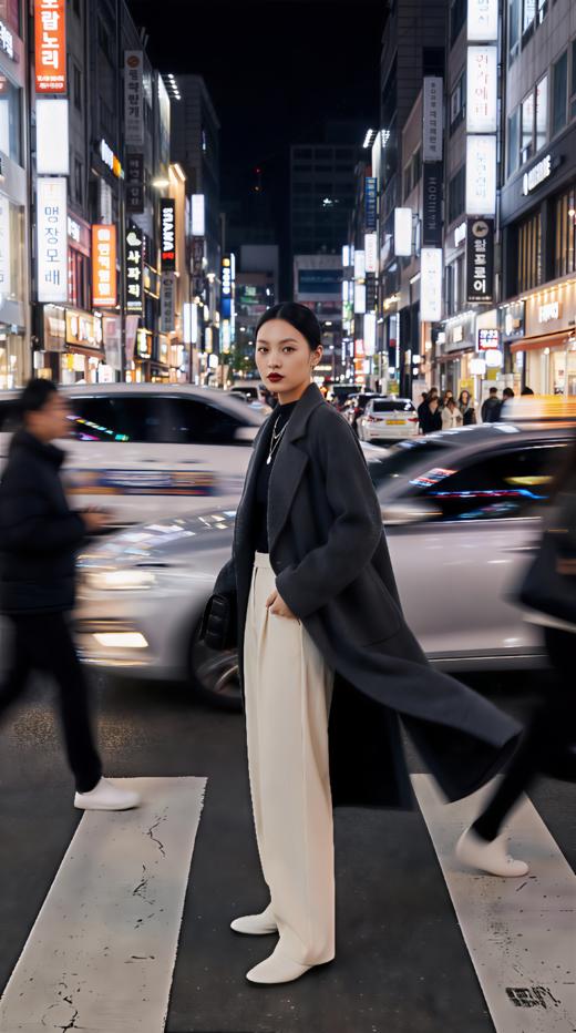 Anica HL 西服领简约版型双面手工大衣 商品图6