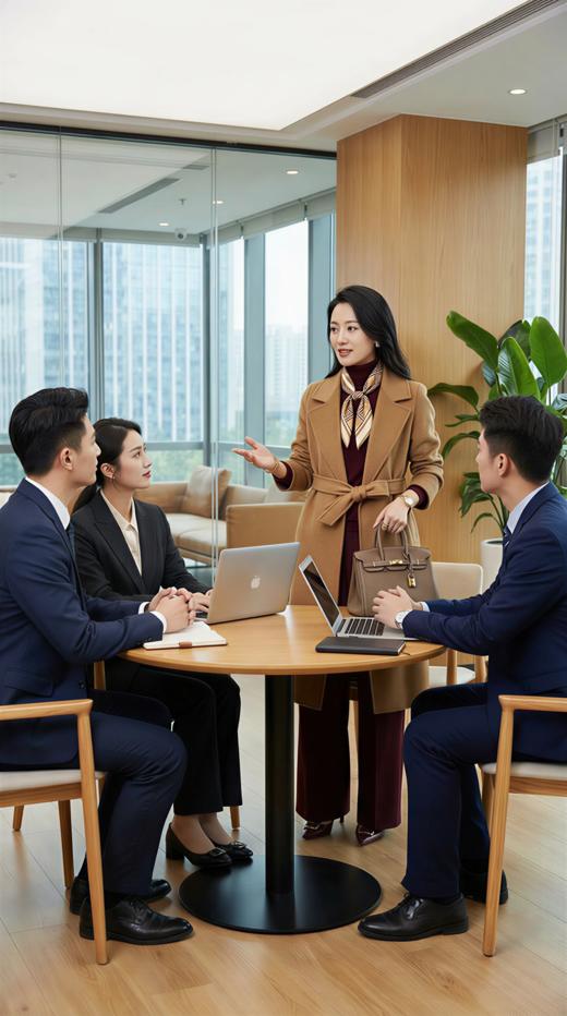 袖口翻折简约双面手工大衣（附腰带） 商品图4