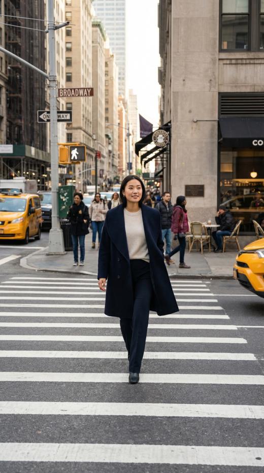 双排扣青果领双面手工中长大衣 商品图1