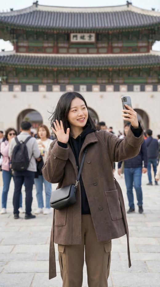 LIN HN 加扣立领系带双面手工大衣 商品图2