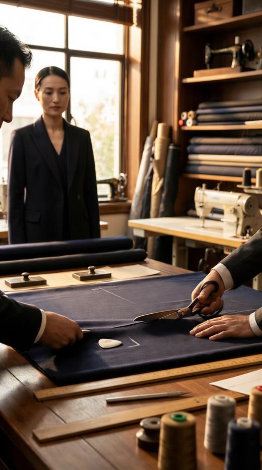 HL 袖口翻折简约双面手工大衣（附腰带） 商品图3