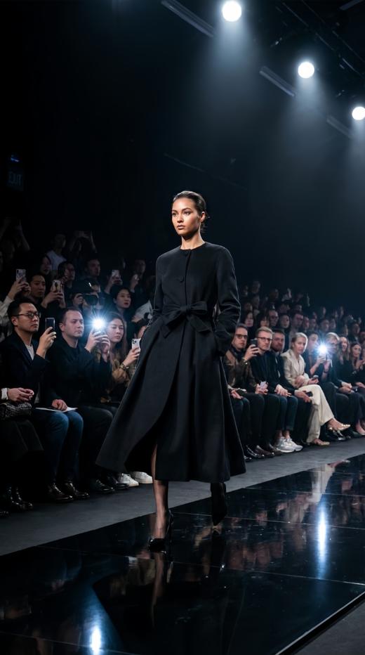 高断腰收折收腰女人味超长款双面手工腰带大衣 商品图10