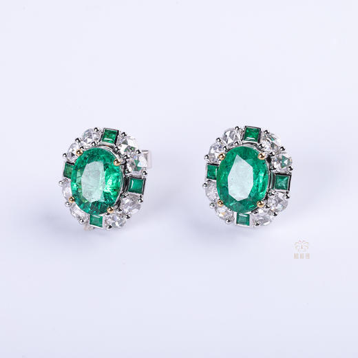 【四时和美】祖母绿耳钉-CB12406032 商品图1