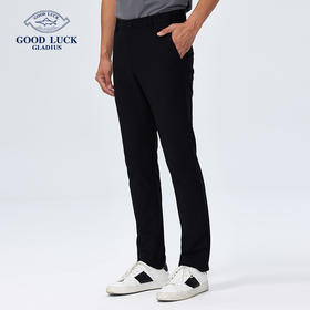 德鲨春夏新款黑色休闲裤男青年时尚直筒裤子男装弹力长裤