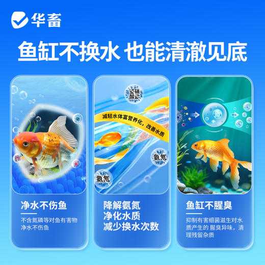 华畜鱼缸清澈剂水族用水质净化免换水特清洁清水清澈澄清剂净水王 商品图3