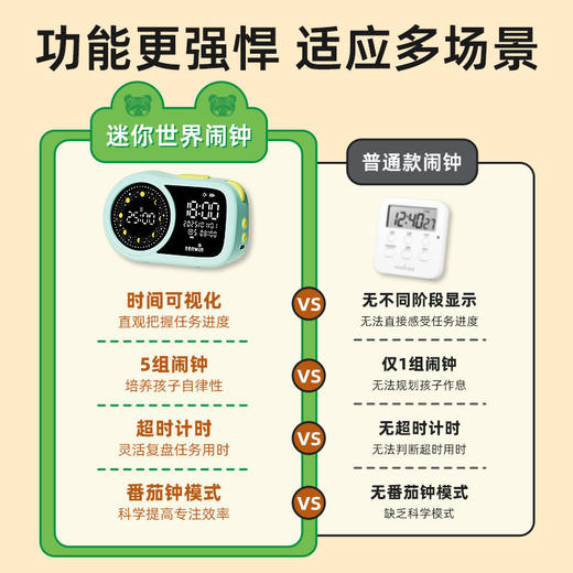【可视化时间管理器】天文可视化计时器 小学生时间管理自律 儿童学习闹钟时钟 商品图1