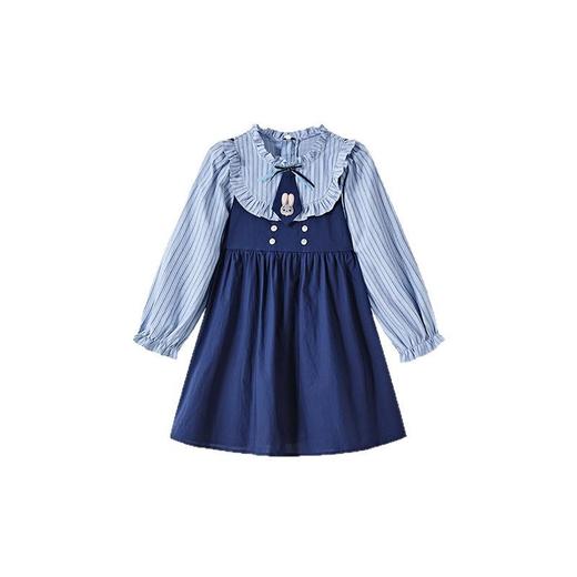 迪士尼童装女童连衣裙疯狂动物城春季兔子警官长袖中大童儿童裙子 商品图4