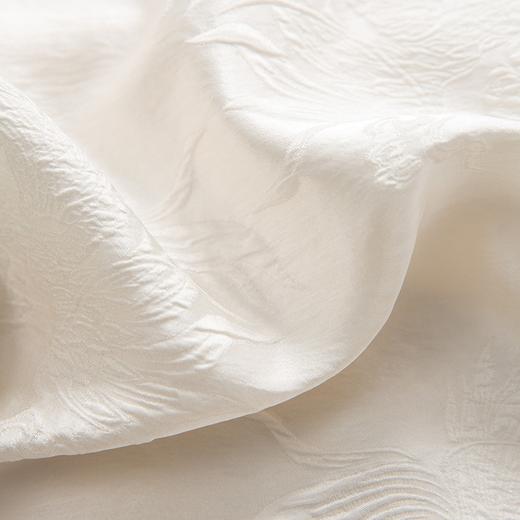 2026春装新中式真丝提花拉链长袖单排扣不规则门襟衬衣 商品图3