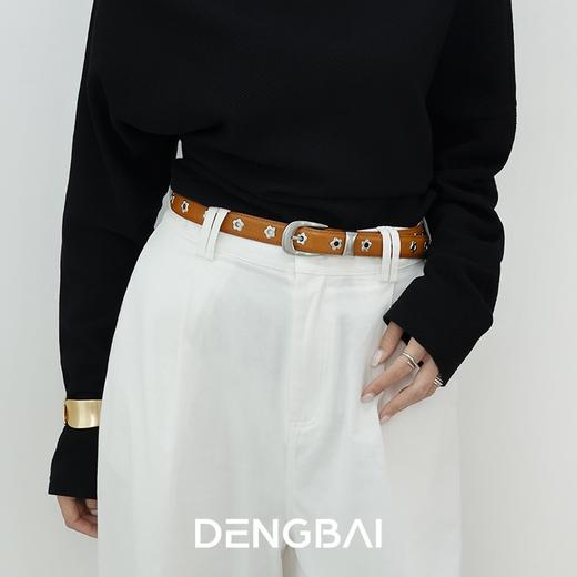 登白DENGBAI 梅花扣自然做旧腰带原生头层牛皮DB3514 商品图1