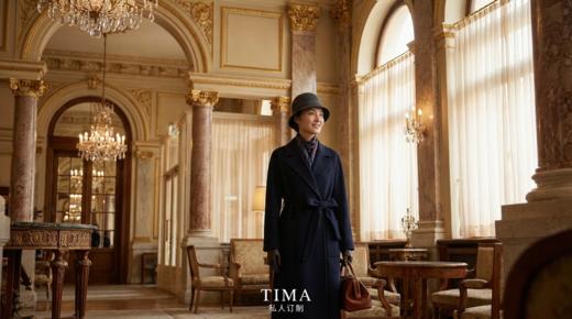 加内门襟珠边精致工艺双面手工腰带长款大衣 商品图10