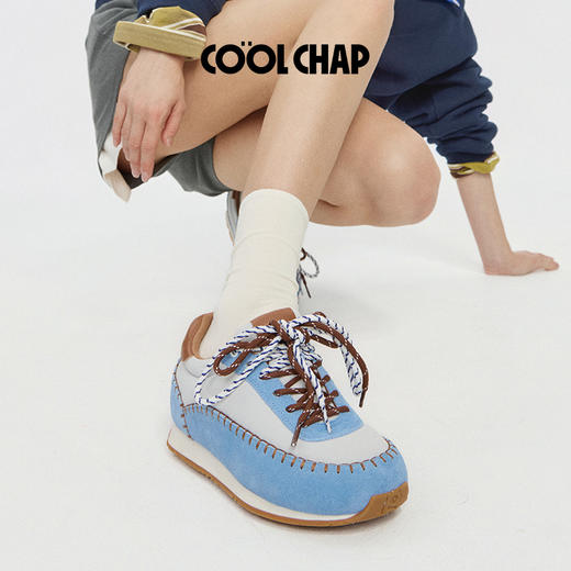 惊喜机制❗️买一送一❗️张予曦同款🪐【coolchap私藤系列—欧包德训鞋】缝线和鞋带的撞色呈现超时髦♥️舒展型鞋头让脚趾更放松👟鞋底防滑logo让步履更轻松 商品图4