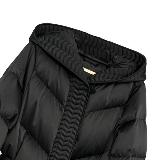 NANSONGSILK/NS气质保暖通勤连帽经典过膝中长款鹅绒服547053南宋 商品图6