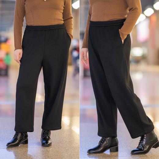 秒拍秒发！现货 ！【🔥萝卜裤】黑白2色可选，松紧腰，垂坠廓形，内层细密短绒，保暖舒适亲肤！面层面料：67%聚酯纤维，14.3%粘纤，7.8%锦纶，7.6%腈纶，3.3%羊毛 商品图0