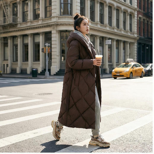 NANSONGSILK/NS鹅绒服时尚保暖冬季长款鹅绒服547084南宋 商品图1