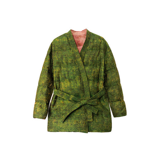 NANSONGSILK/NS新中式时尚V领系带显瘦保暖鹅绒服547143南宋 商品图7