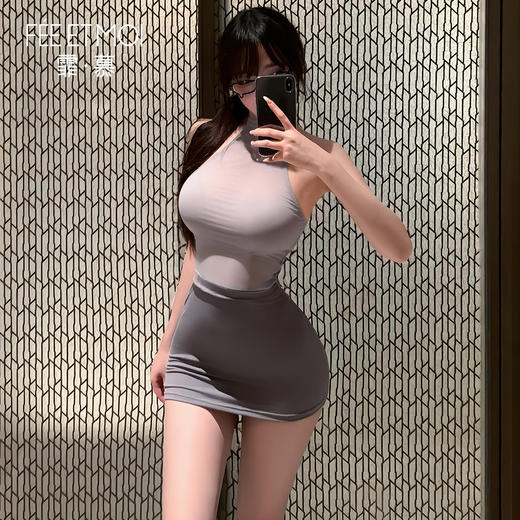 霏慕 纯欲绑带领透视OL制服6212 商品图1