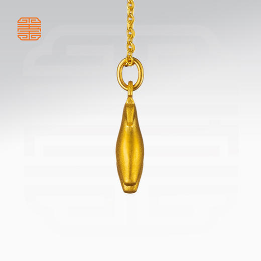 玺匠金铺《马上有钱》足金9999 黄金吊坠项链生日礼物 商品图4