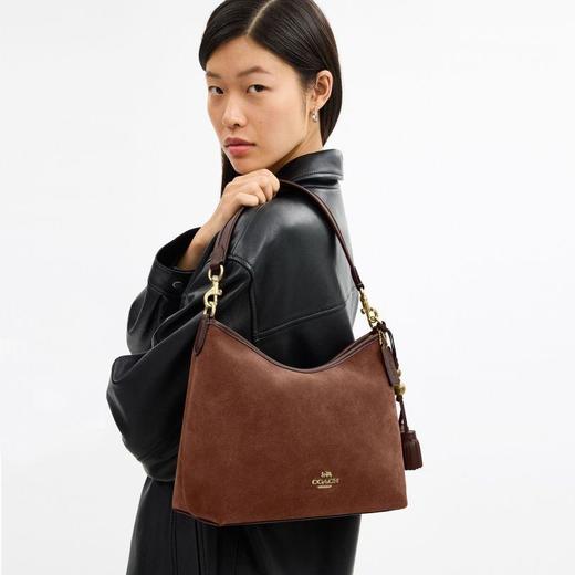 196395997886 COACH 蔻驰 LAUREL31系列流苏装饰单肩斜挎流浪包【31cm(长)x23.5cm(高)x10.5cm(宽)】 商品图1