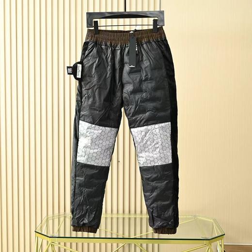 冬季新款三防大口袋抽绳腰带束脚羽绒工装裤 商品图4