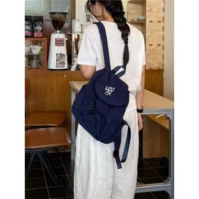 韩系百搭双肩包休闲字母绣花登山小背包电脑包学生通勤大容量书包