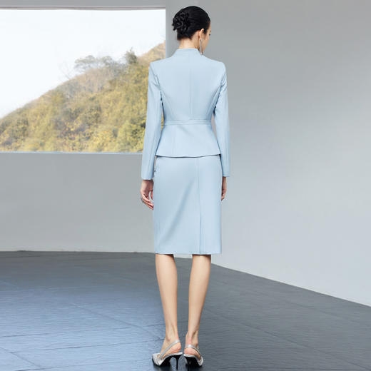 IWY/浅蓝色西装套裙女新款职业装气质显瘦美容院前台接待正装25CS937 商品图4