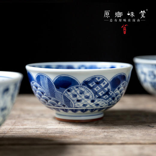 【系列满39元包邮】青花瓷福字大汤碗（基地直发-中通快递）| 多种规格，日本进口【合作生产，公平贸易】 商品图6