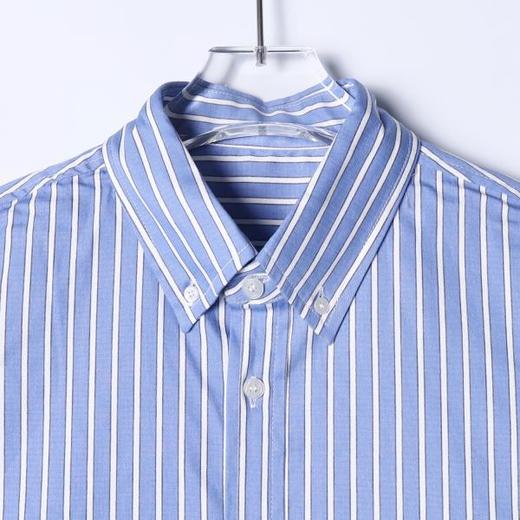 2192SDSA男装2026新款高贵轻奢韩版简约撞色竖纹长袖衬衫百搭宽松衬衣 商品图2