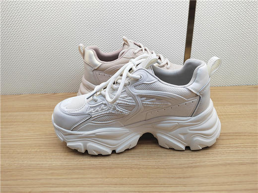 2024豪行春季新款24182206运动休闲中跟女单鞋网鞋专柜正品老爹鞋 商品图3