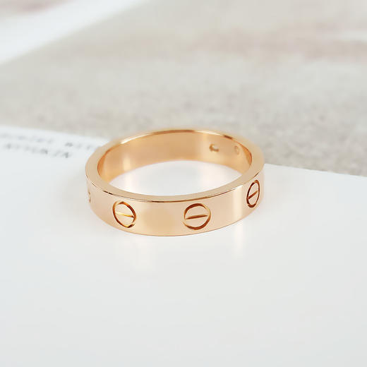 【95新】Cartier卡地亚LOVE系列B4050751玫瑰金窄版单钻LOVE戒指51号中性款270126AK32 商品图5