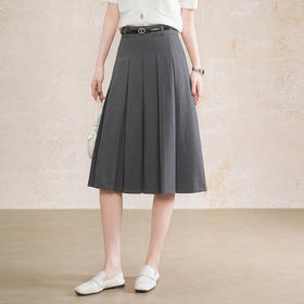 「自」全新升级【铂金会员146/天猫199/差价53】(13255)洛诗琳气质西装百褶半身裙2026春季新款百搭中长款遮胯显瘦a字裙