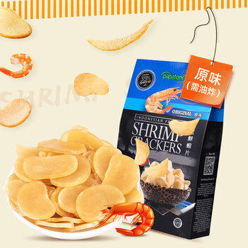 啪啪通（Papatonk）印尼进口虾片 网红原味生虾片500g/袋 鲜虾片薯片膨化休闲零食 /休闲食品 /膨化食品 /虾片/虾条 商品图2