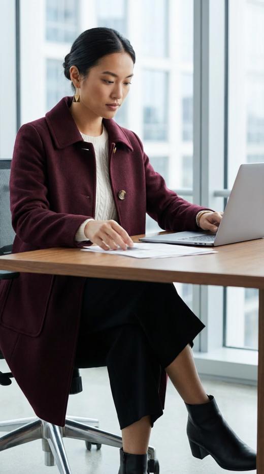 HN 百搭牛角扣休闲翻领双面手工大衣 商品图1