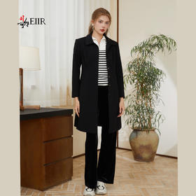 司歌收腰单排扣风衣春秋女中长外套R921240X