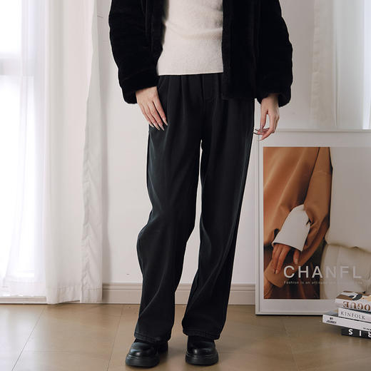 觅槿 牛仔加绒山本裤 新年穿新裤 高腰显瘦 内里加绒 4色可选 商品图3