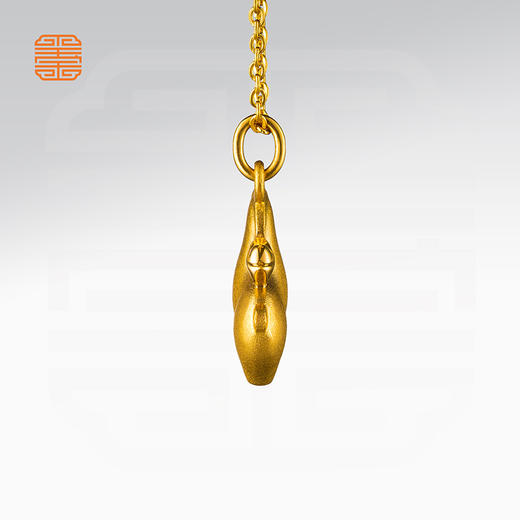 玺匠金铺《马上有钱》足金9999 黄金吊坠项链生日礼物 商品图3