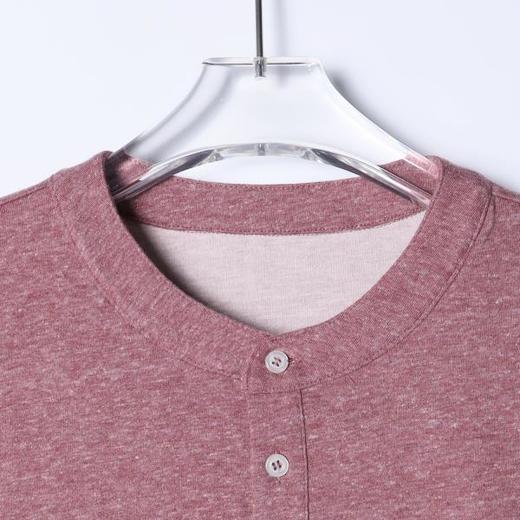 SDSA男装2026新款高贵轻奢韩版简约扎染半纽扣圆领长袖T恤百搭 商品图2