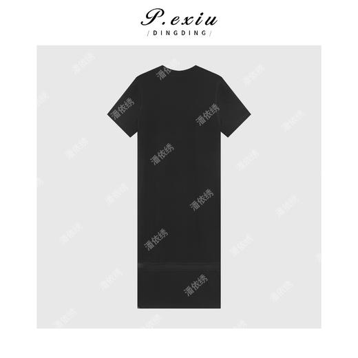 04-3潘依绣丁丁宠粉小众款下摆拼接圆领短袖连衣裙Q9754 商品图1