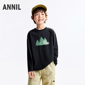 男童圆领长袖针织衫春季新款安奈儿童装EB611739