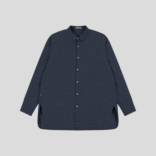 GOODBAI 916 EXPRESS 休闲刺绣格纹宽松廓形长袖衬衫男女同款 商品图3