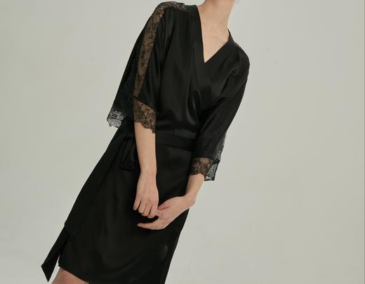 桑罗优雅蕾丝睡袍长款新娘婚礼晨袍 商品图6