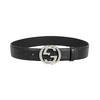 411924CWC1N1000105 古驰GUCCI 【双G带扣黑色压花】男女同款互扣式休闲商务4CM皮带【105cm】 商品缩略图2