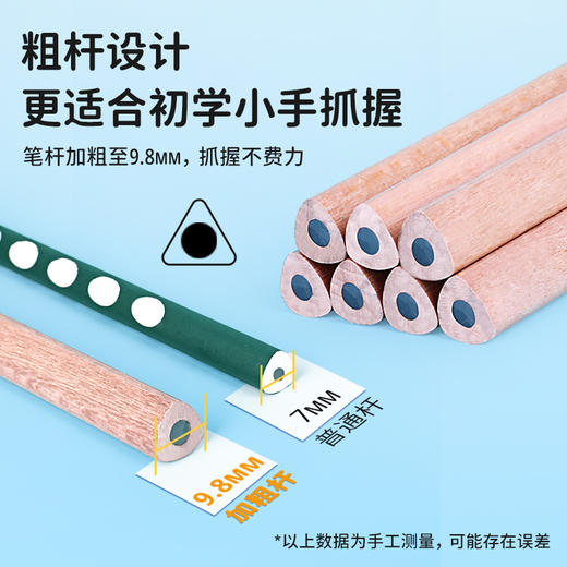 天文三角杆加粗原木铅笔HB 【12支盒装】赠笔套（清完不补） 商品图1