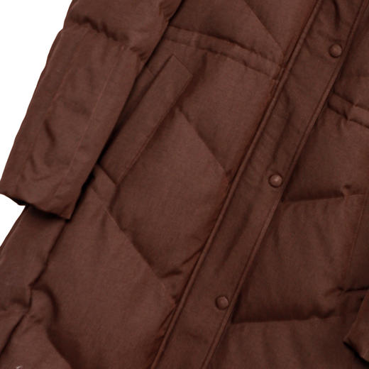 NANSONGSILK/NS加厚防风气质长款连帽过膝休闲百搭保暖鹅绒服547112南宋 商品图7